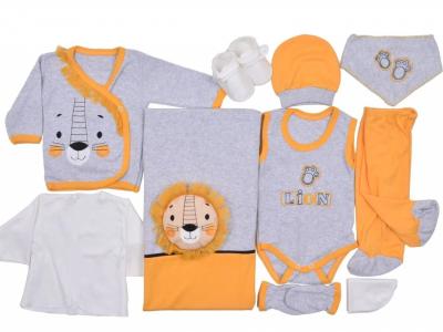 BBCC10018Y   10 Piece boxed  Gift Set "Lion"  (0-3 months)