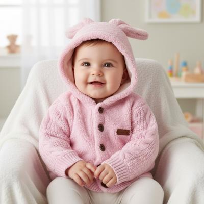 BM4060-Pink Sherpa Jacket ( 3-6 months)