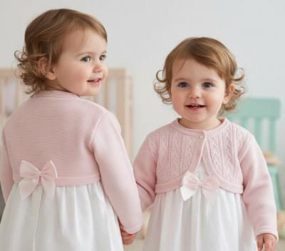 BOMC7016B-P  Pink Back Bow Bolero  (9-24 months)