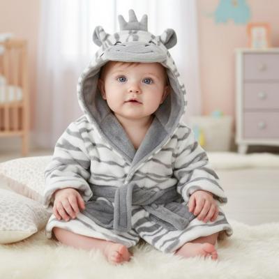 BT18C828G Zebra Dressing gown (0-6 months)