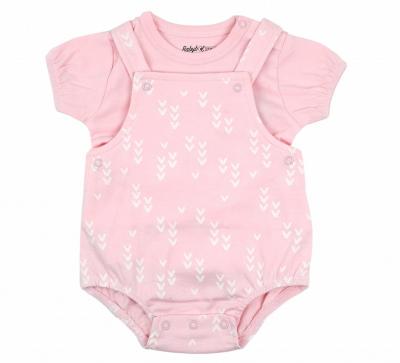 BY140482P  Organic "Heart" Dungaree Set  (3-18 months)