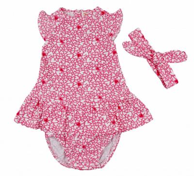 BY141002P  "Hearts" Dress Set  (12-24 months)