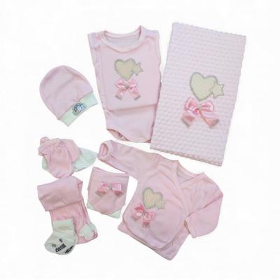 CBCC10033P  10 Piece Boxed "Sparkle Heart" Pink  (0-3 months)