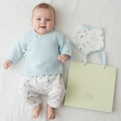 ER13419-S  Cheesecloth Layette Dinosaur  (0-6 months)