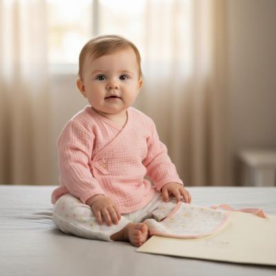 ER13422-P  Cheesecloth "Floral" Layette Set  (0-6 months)