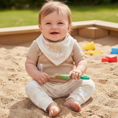 HGD7191-E  Organic Ribbed "Seaside" Three Piece Set  (0-12 months)
