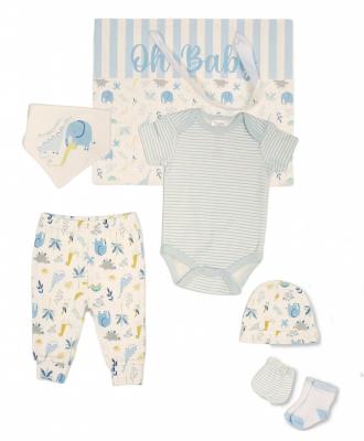 JF25-1361 Animal Friends 8 Piece Layette Set & Bag (0-6m)
