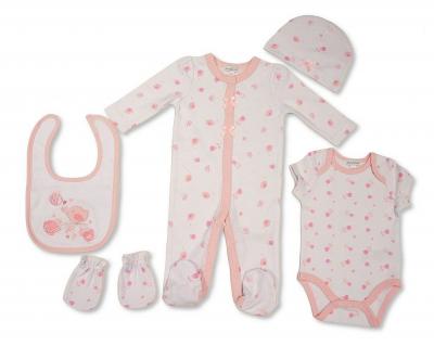 JF25-1377 Bird 5 Piece Layette Set (0-6m)