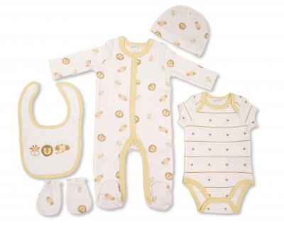 JF25-1380 Safari 5 Piece Layette Set (0-6m)