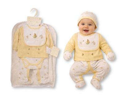 JF25-1393 Sailboat 6 Piece Layette Set (0-6m)