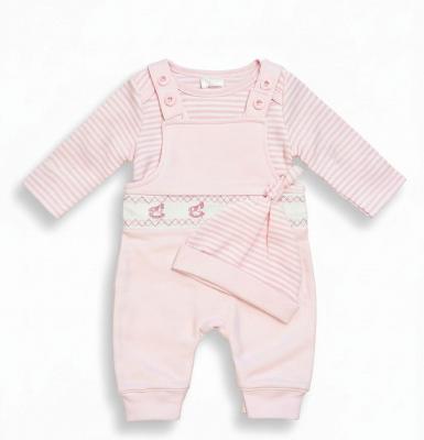JT9817P  "Rocking horse" Smocked  Dungaree Set  (0-6 months)