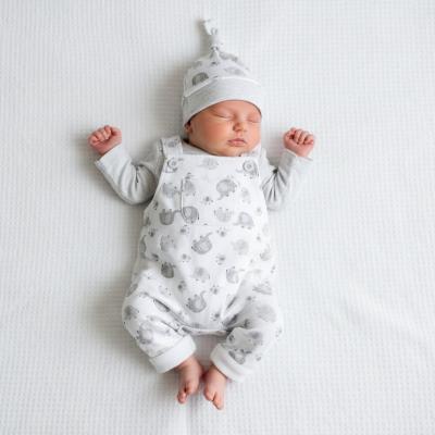 JTLBW_9791W   "Elephant" Dungaree Set  (3-8lbs)