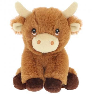 KTSE3325  KeelEco 12cm Mini Collectable Shaggy Cow 