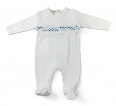 LD10081-WS White Smocked All In One (0-9m)