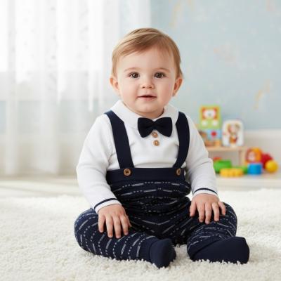 LGE07663-N  Dungaree Knit set (0-12 months)