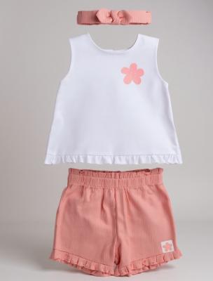 LJF09156-B Wrap Back Shorts Set (9-24 months)
