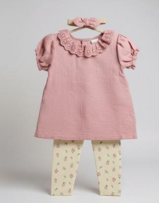 LJF09832-B Muslin Leggings Floral Set (9-24 months)