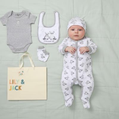 LJF09897  "Little Panda Club" 5 Piece Layette Set  (Nb-6 months)