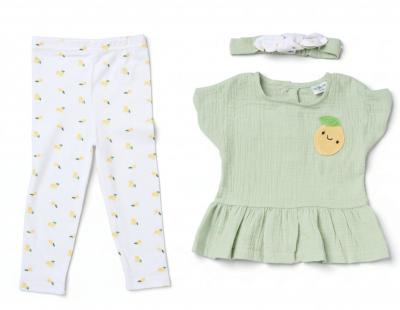 LJH13891 Cheesecloth Lemon Set (9-18 months)