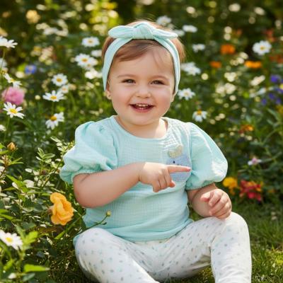 LJH14327B  Cheesecloth Blueberry Set  (9-18 months)