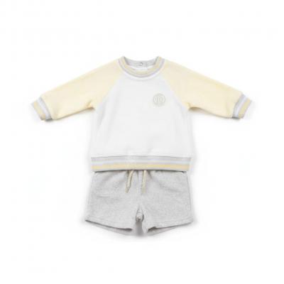 MB5801Ai  Colour Block Towelling Shorts Set  (12-24 months)