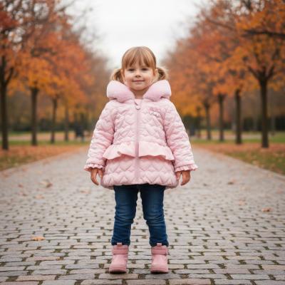 MB5919B Pink "Hearts and Frills" Winter Coat (3-5 years)