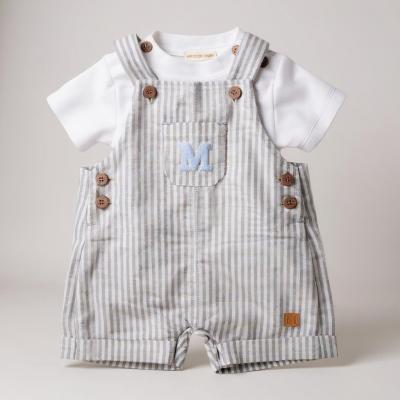 MB6313-D  Mintini Logo Short Dungaree Set  (12-24 months)