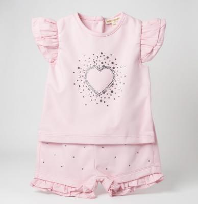 MB6396AP  Sparkle Heart Top and Shorts Set  (12-24 months)