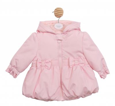 MB6877B  Pink Bow Coat  (3-5  years)