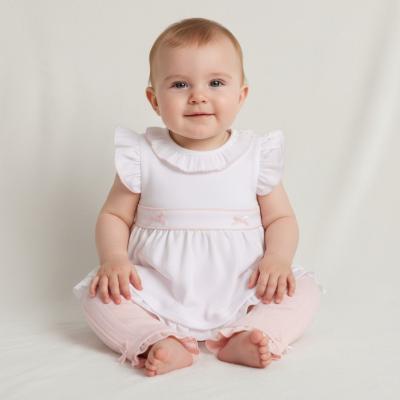 MB7058P  Pointelle Bow Two Piece Set  (3-9 months)