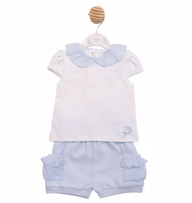 MB7121B  Diamante shorts set (3-5 years)