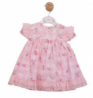 MB7159A  Floral Dress with bow   (12-24 months)
