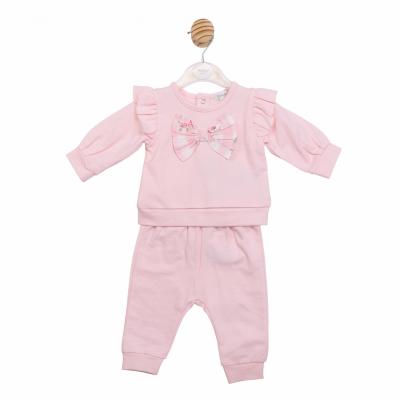 MB7164B  Floral and Check Bow Jog Set  (3-5 years)