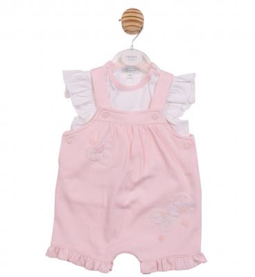MB7206A  3D Flower Dungaree Set (12-24 months)