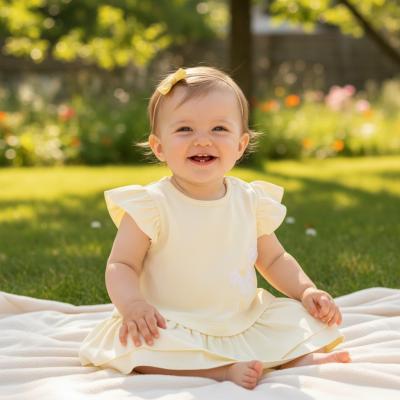 MB7215A  3D Flower Dress  (12-24months)