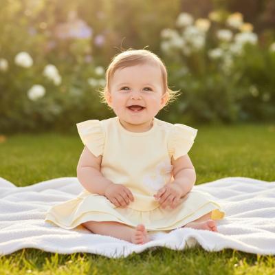 MB7215Y  3D Flower Dress  (3-9 months)