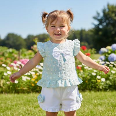 MB7253-B  Floral Shorts Set with Bow  (3-5 years)