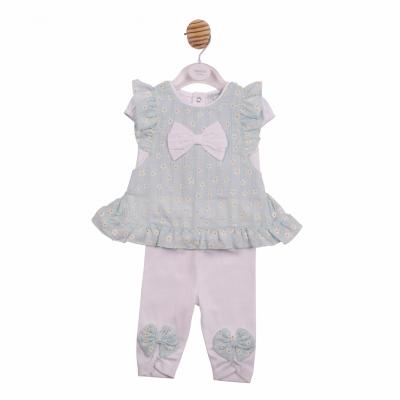 MB7254A  Floral Cross Back 3 Piece Sun Set  (12-24 months)
