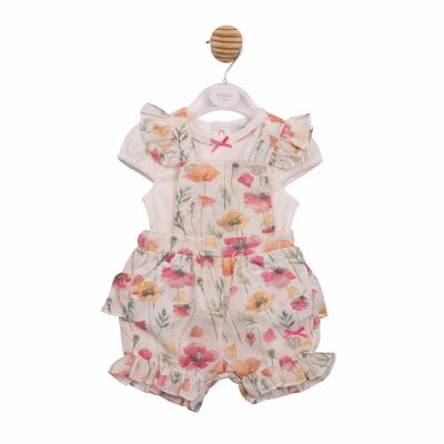 MB7257A  Poppy Broderie Jam Dunagree Set   (12-24 months)