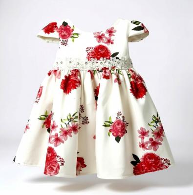 MEVD0166A-W  Flower Dress  (0-36 months)
