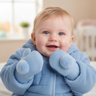 ML0503-0464-S Sky Pom Pom Mitts (One Size - 10cm)