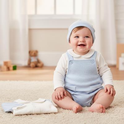 ML2020-2430-S  Dungarees Four Piece Set includes jacket  (NB-6m)