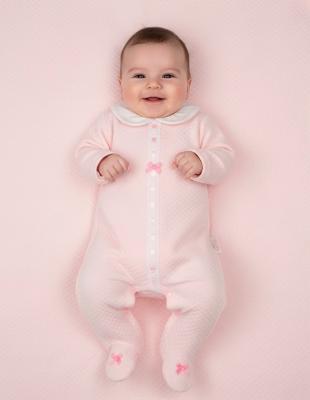 ML2020-2492P  Pink Lace All In One  (Newborn - 6 months)