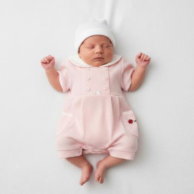 ML2099-2192-P  "Little Lady" Gingham Romper Set  (NB-3 Months)