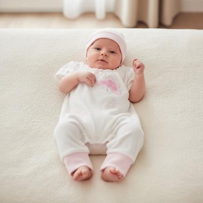 ML2100-2287-W  "Butterfly" Romper Set  (Newborn - 3 months)