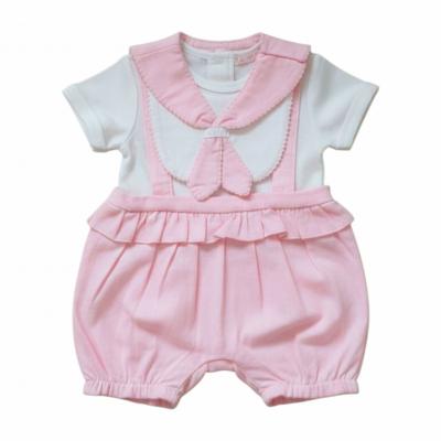 ML2120-6195P  Romper Set with Bib  (Newborn - 6 months)