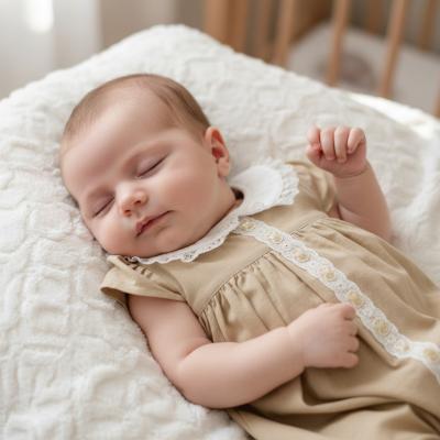 ML2120-6251-T  Linen  "Lace" Romper  (Nb-6m)