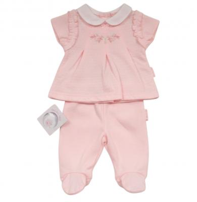 ML2120-6300P  "Flowers" Two Piece Set  (Newborn - 6 months)