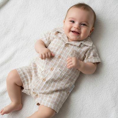 ML2120-6309-T  Checked Romper  (NB-6 months)