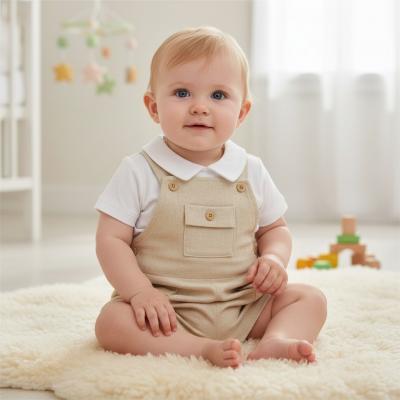 ML2120-6334-T  Short Dungaree Set  (NB-6 months)